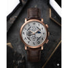 Cartire Baloon Leather Chronograph Brown Copper White Dial
