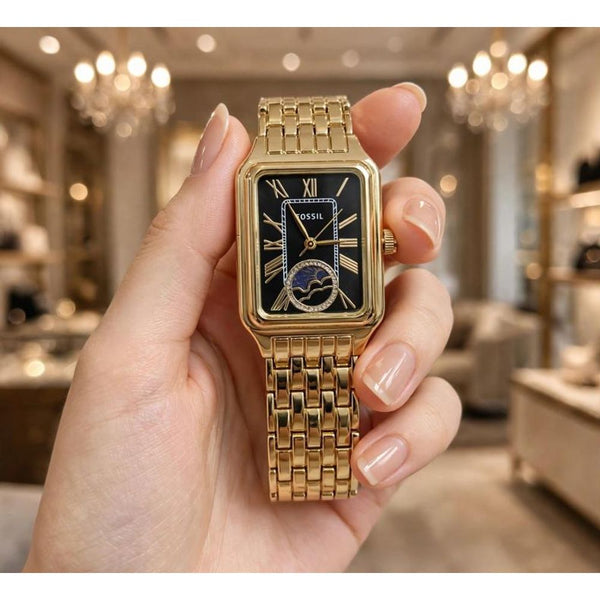 FOSIL RAQUEL GOLD-BLACK WATCH FOR HER 974