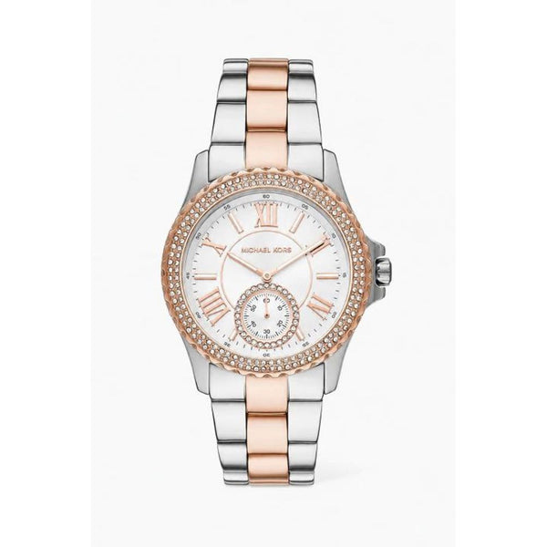 Micheal KorsEverest MK7364 Japan Quality Two Tone White Dial