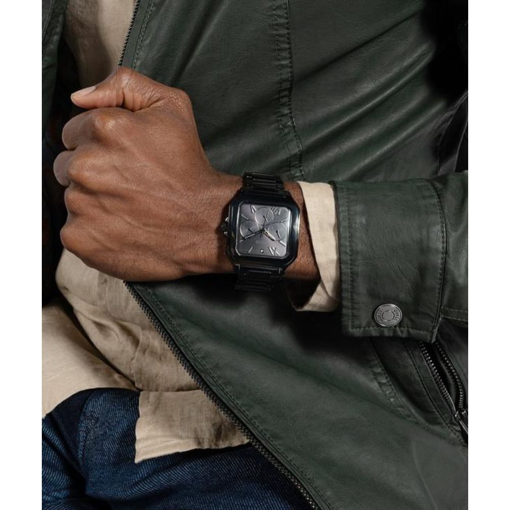 Gues_s Men Headline Square Gunmetal Analogue black
