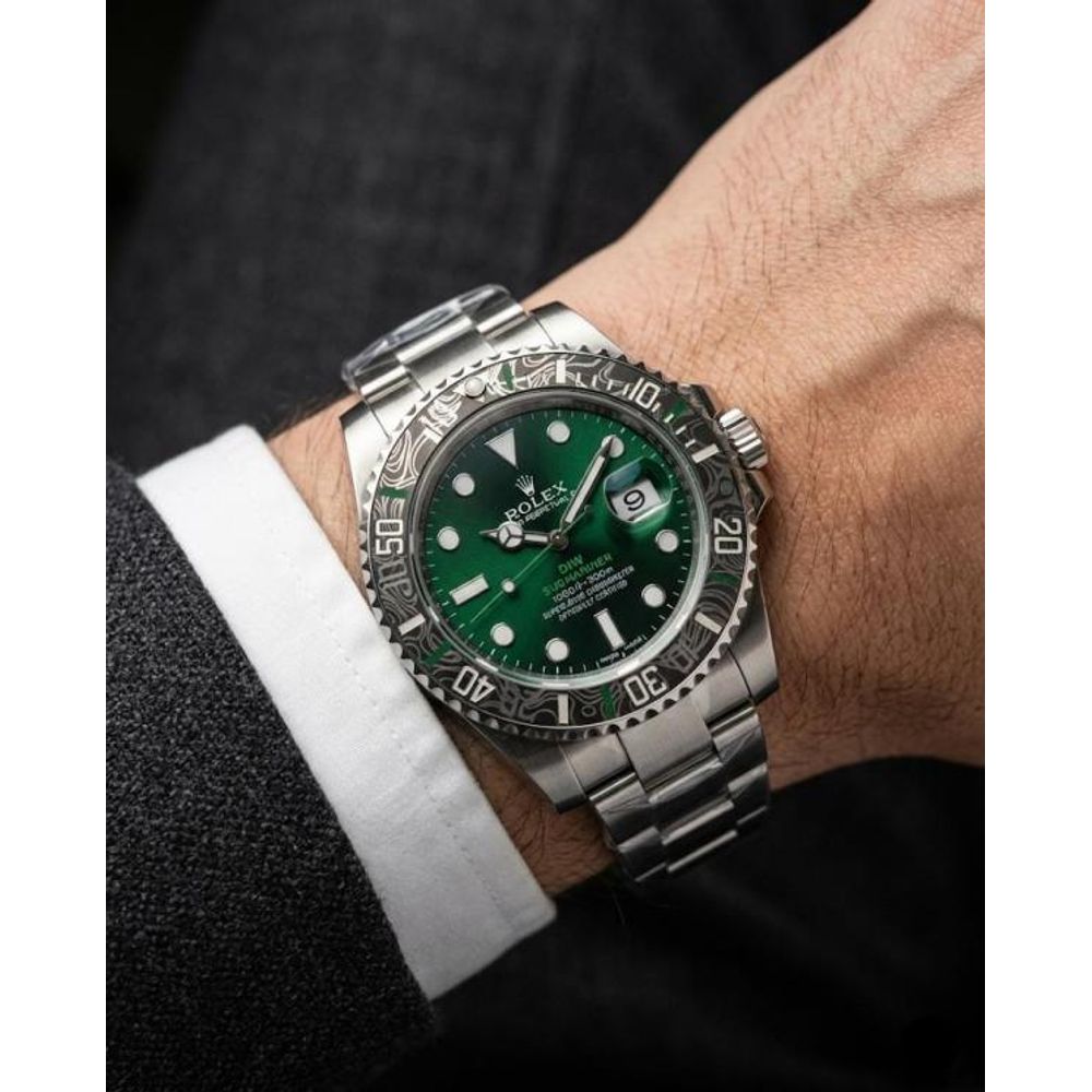 Rollex Oyster Perpetual Submarine DIW Limited Addition Silver-Green