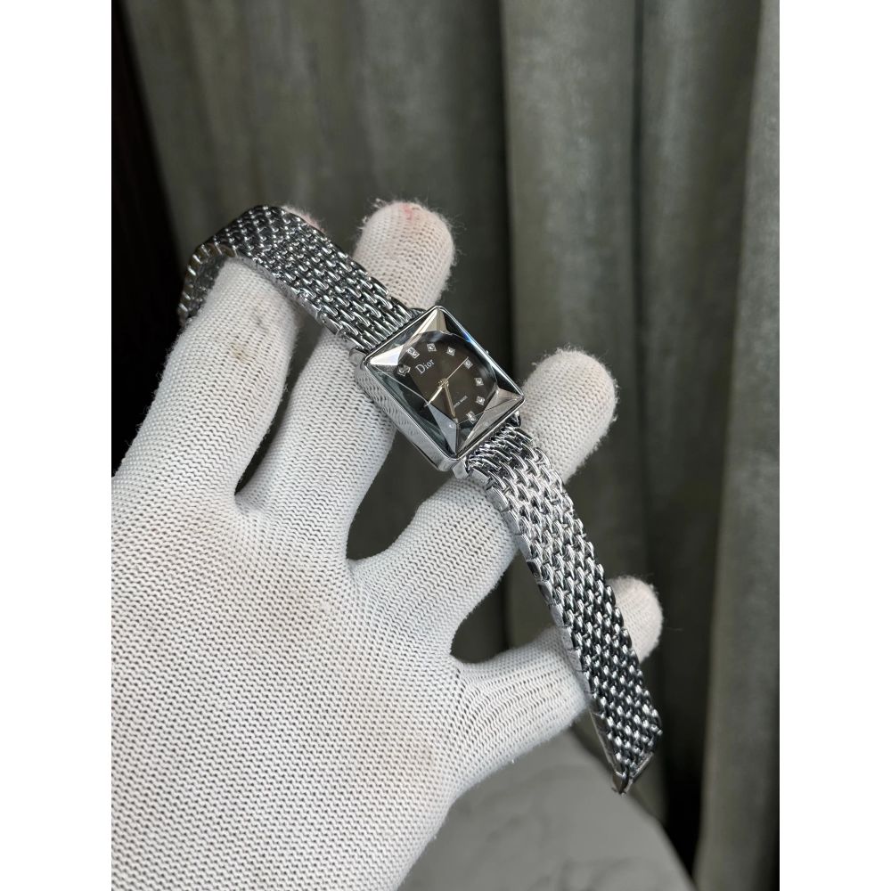 Dio r silver Black Square Premium Ladies Watch