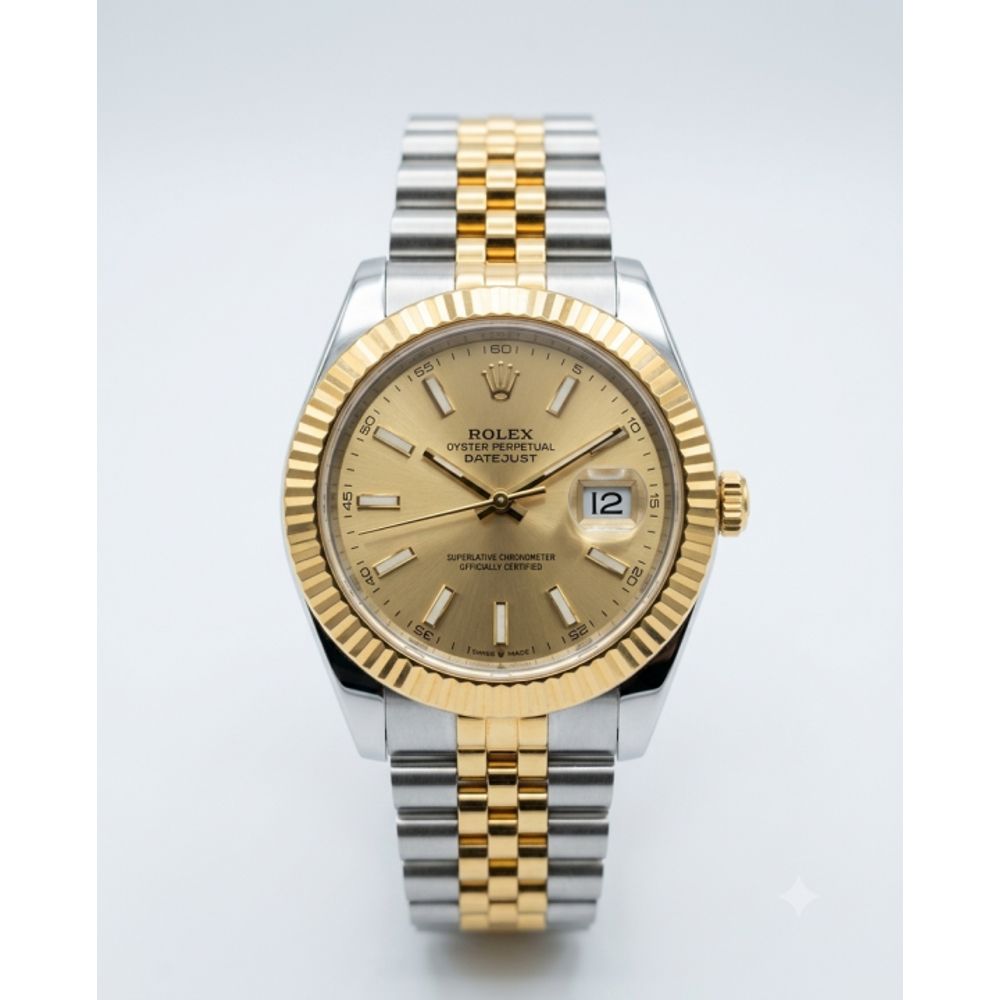 Rolee_x Oyster Perpetual Date Just Two Tone Gold Dial