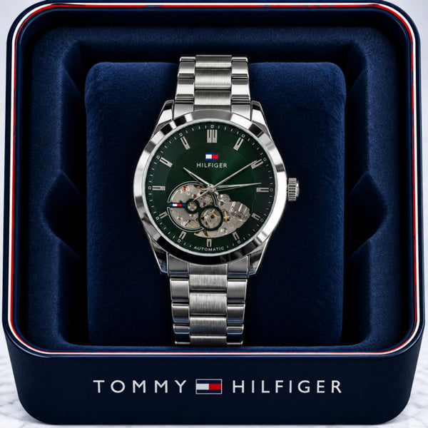 Tommy Hilfigeer Automatic Silver Green