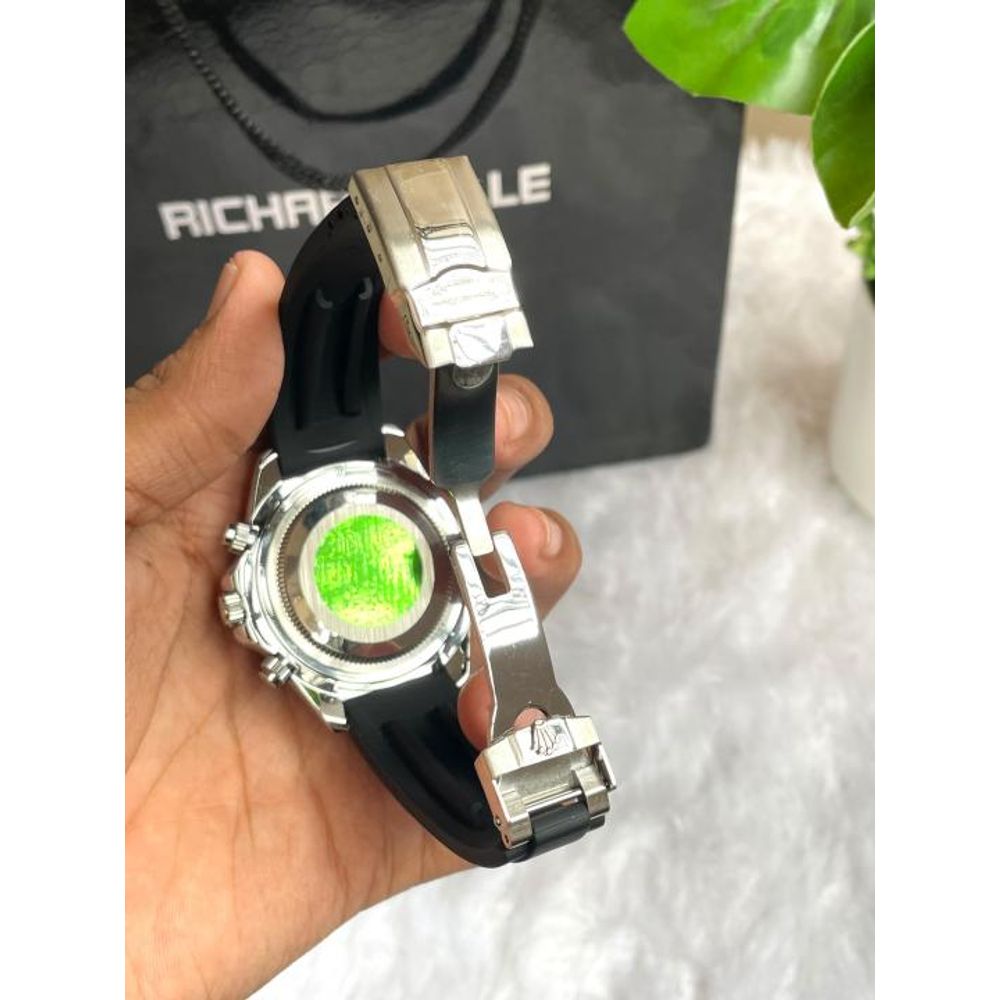 ROLLEX DAYTONA Diamond Silver Black DIAL AT342