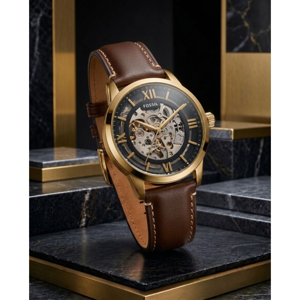 Fosil Townsman brown gold black Automatic
