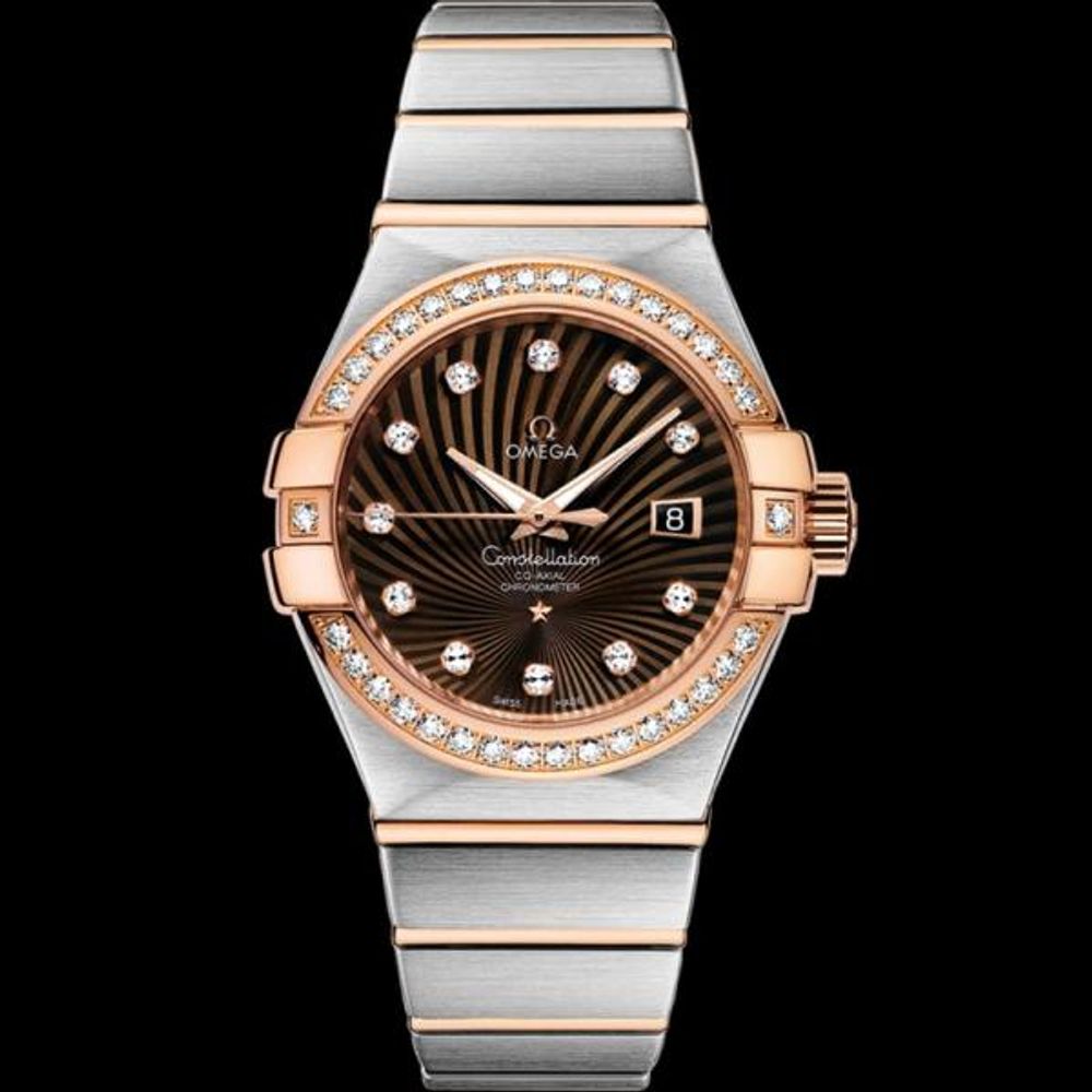 Omeg_ga Constellation Quartz luxury watch.