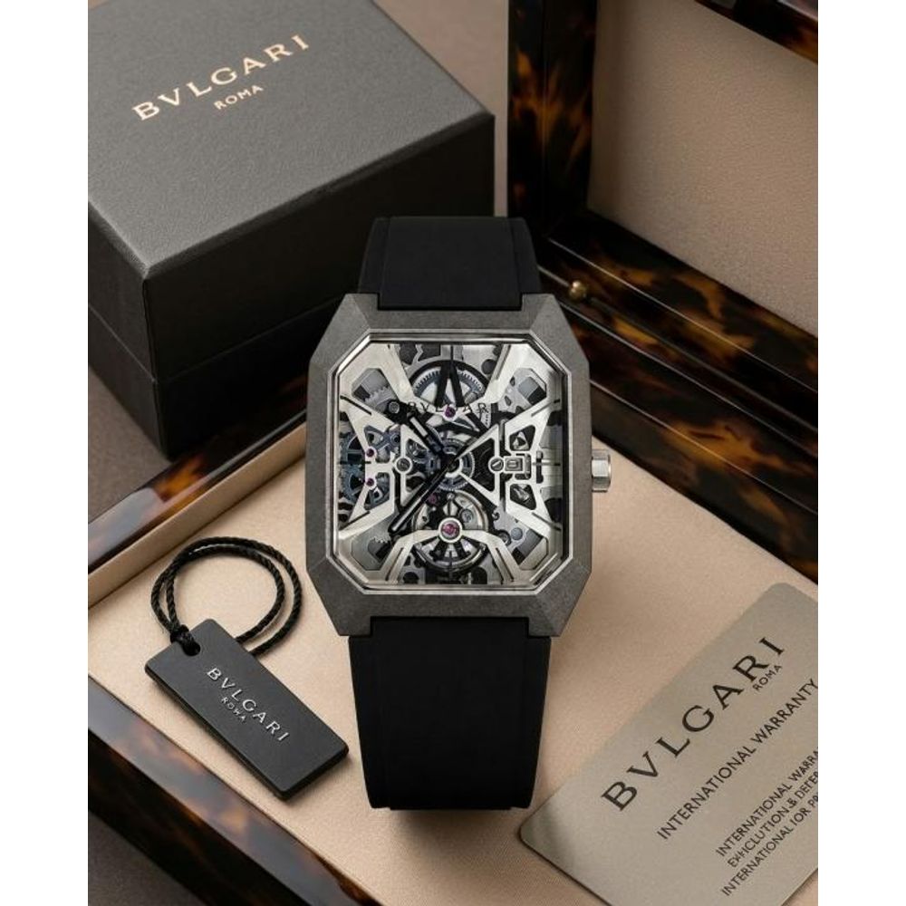 Bvlgari Octo Skeleton Black-Silver-White