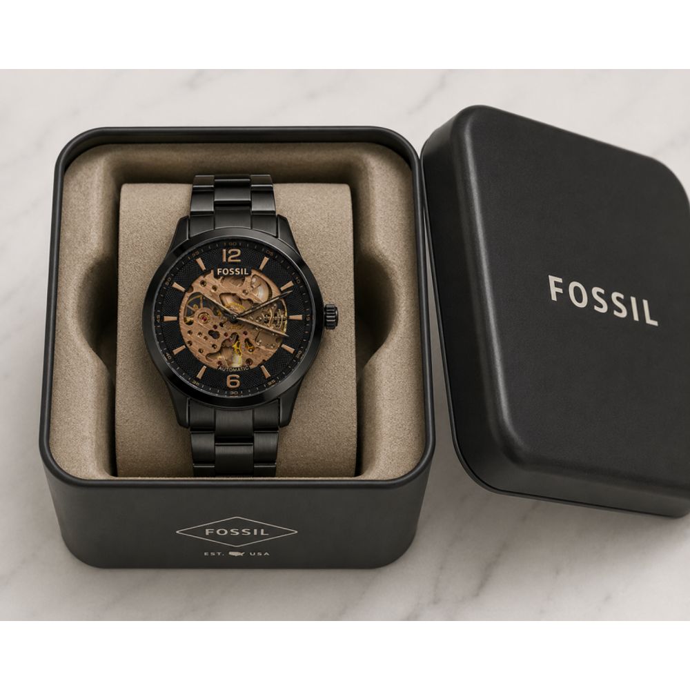 fossiil skeleton automatic heavy quality black rose 780