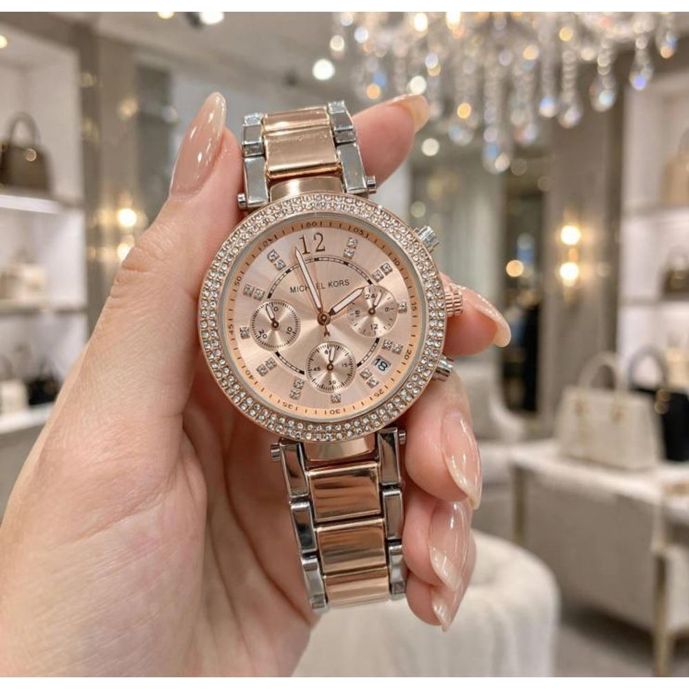 Micheal Kors Parker tow tone rose gold 1043