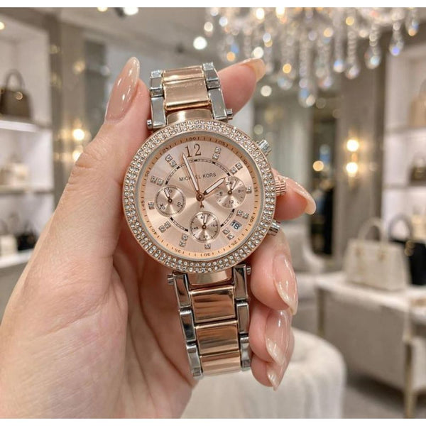 Micheal Kors Parker tow tone rose gold 1043
