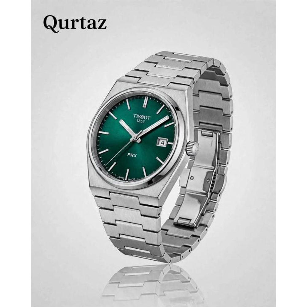 Tissoo_t 1853 Prx Powermatic Quartz silver green plan