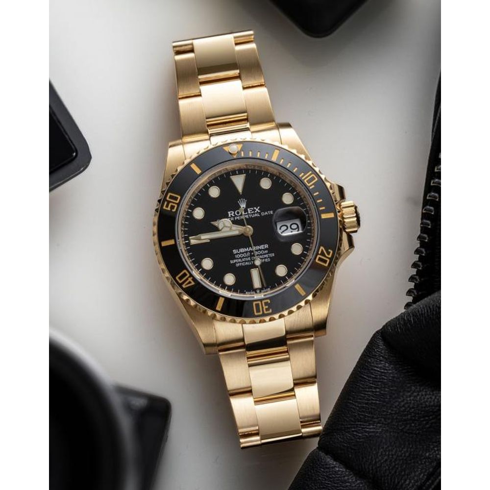 Rolee_x Oyster Perpetual Submarine Gold-Black