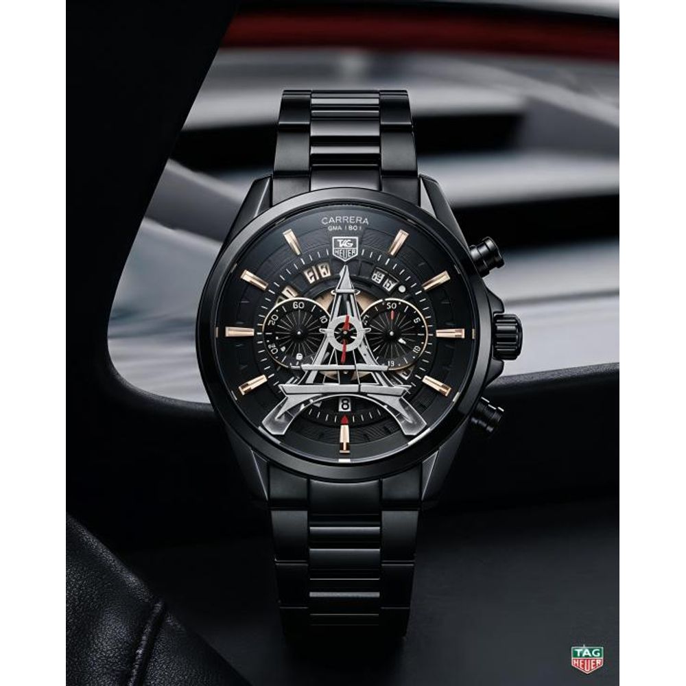 Tag Heuee_r Carrera Paris EiffelTower Full Black