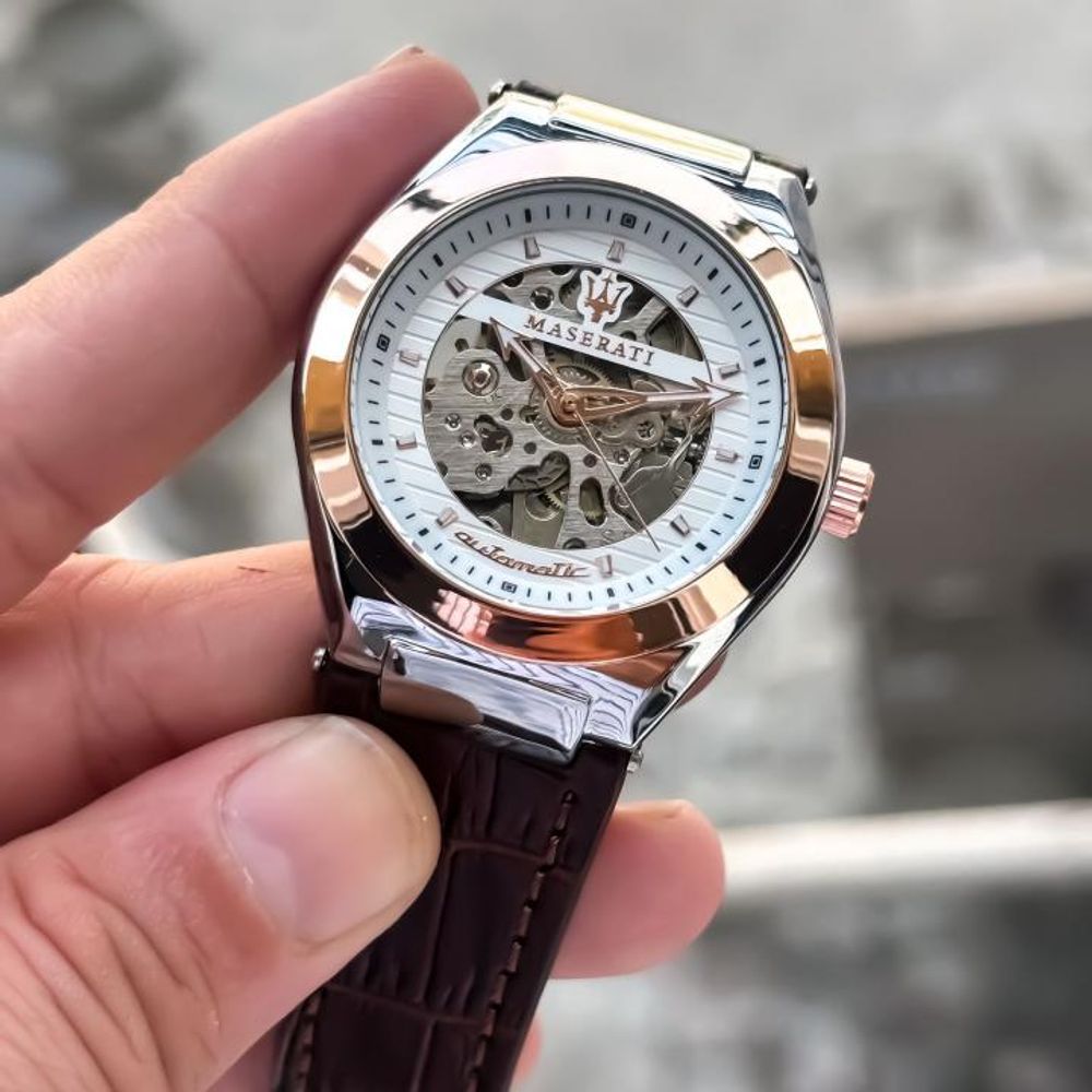 Maserat Automatic Open Heart Premium Watch