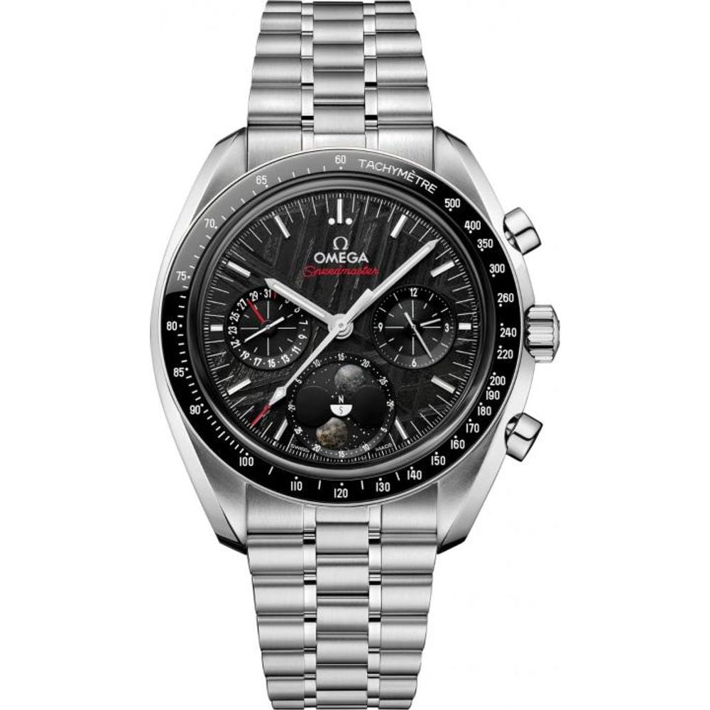 Omegha Speedmaster  Moonphase Meteorite siler black design