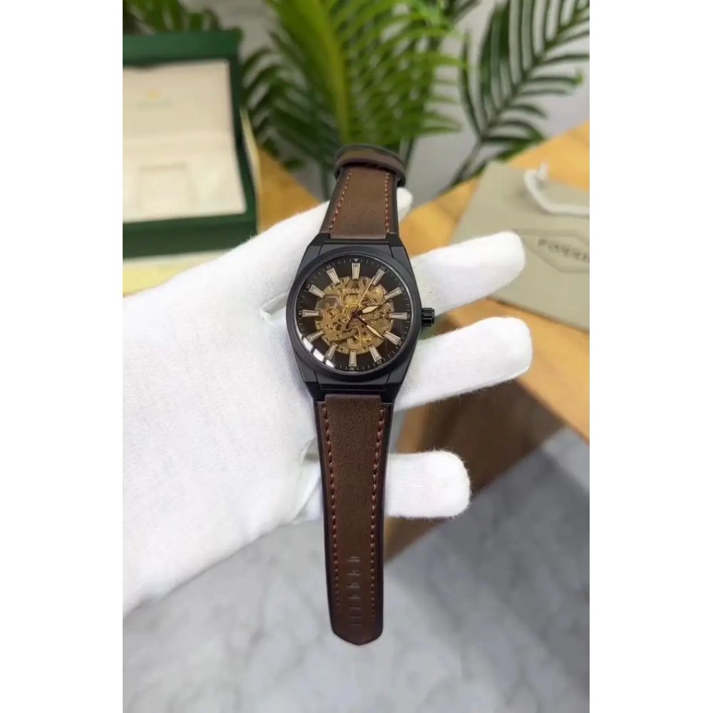 FOSSIL EVERETT LEATHER AUTOMATIC