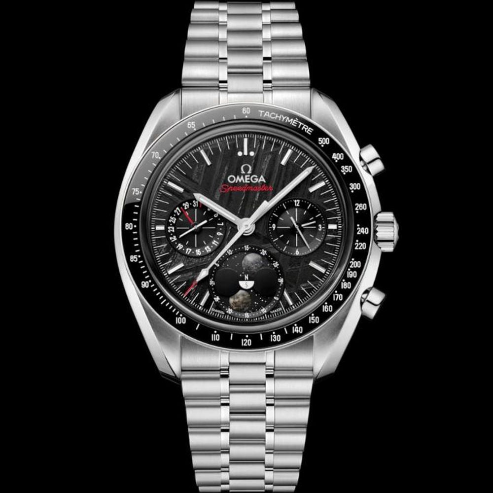 Omegha Speedmaster  Moonphase Meteorite siler black design