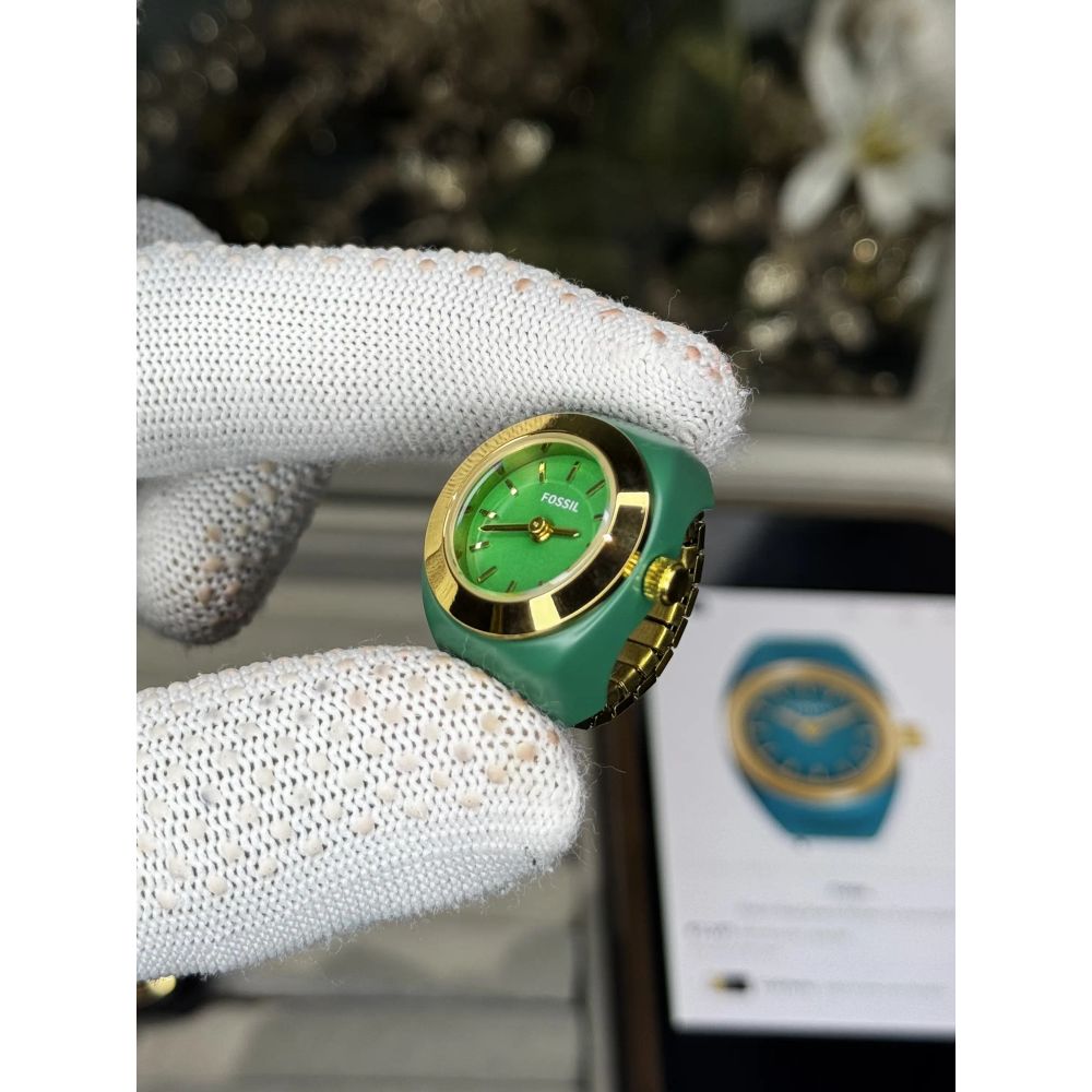 Fossi l Gold Green Ring Premium Ladies Watch