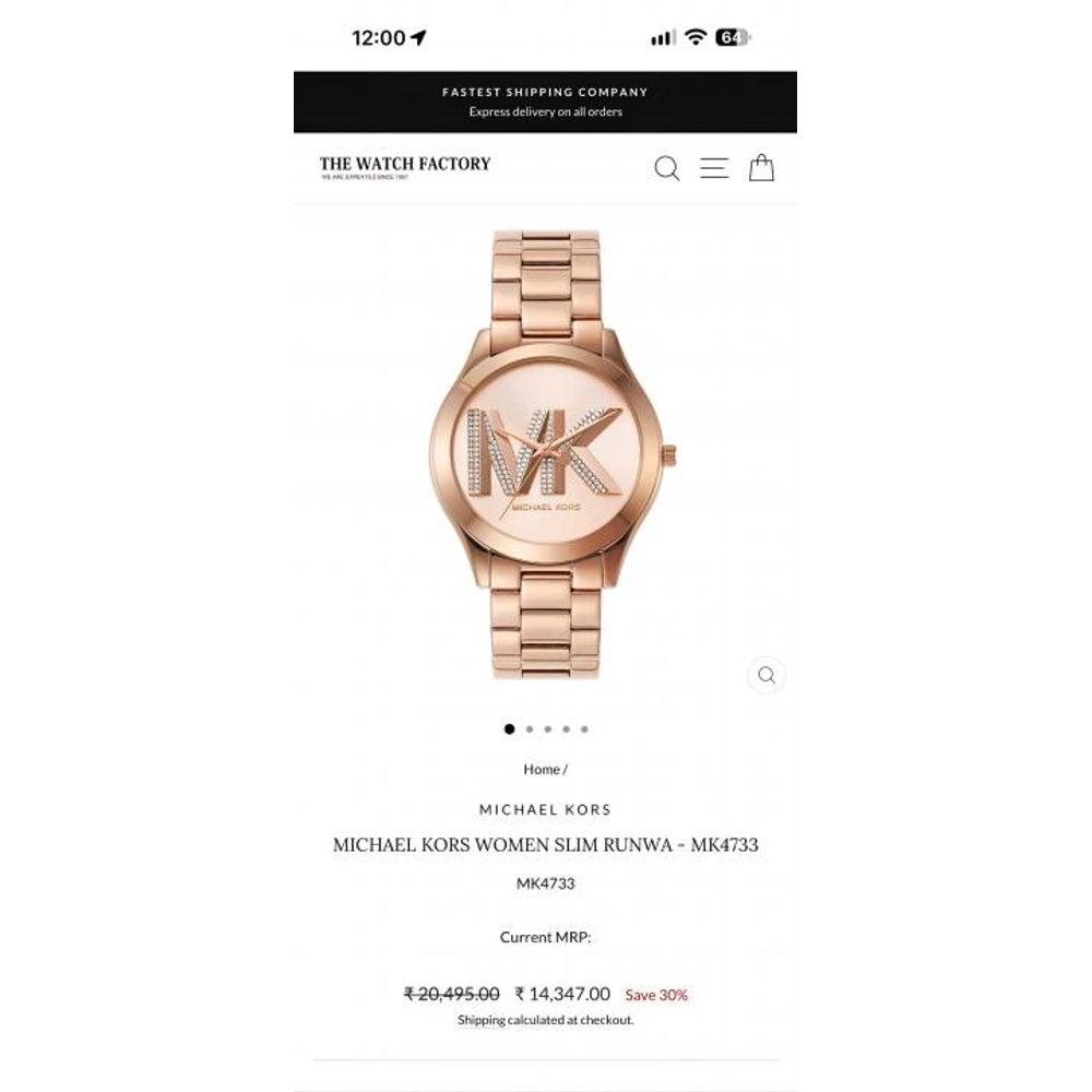 Micheal Kors Slim Runway WomenSwach pink