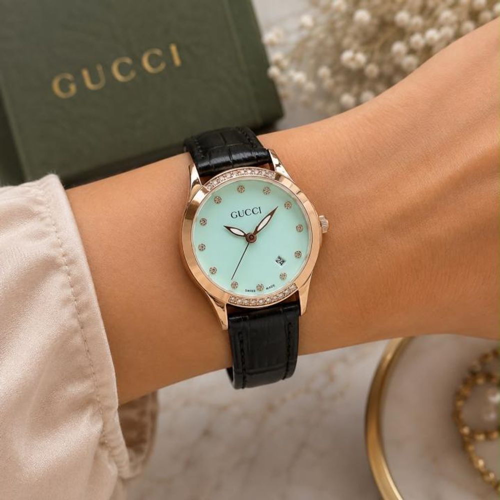 Guccci G Timeless Premium Black Leather (125)