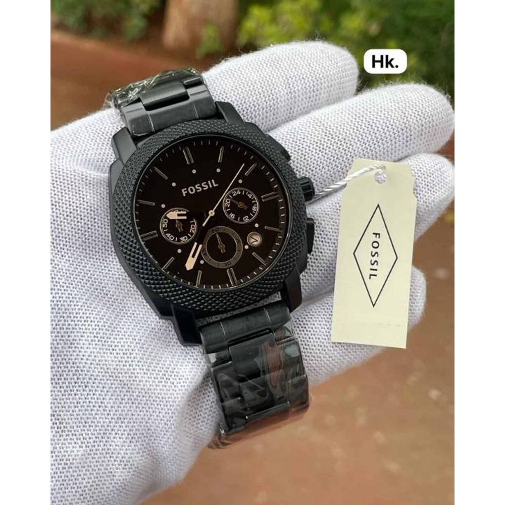 FOSIL MACHINE CHRONO BLACK BROWN HQ AT239