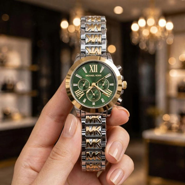 MICHEAL KORS LEXINGTON TWO-TONE GREEN (DUMMY CHRONO)1055