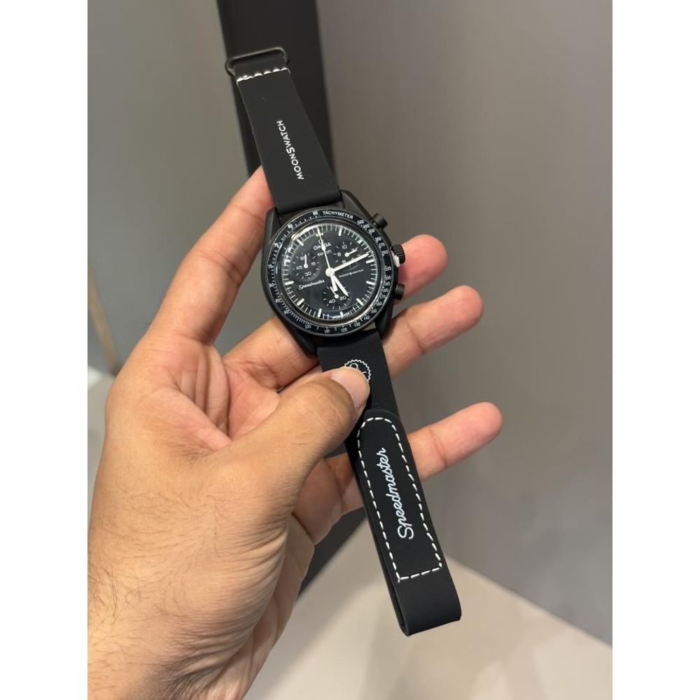OMEGGA X SWATCCH RUBBER STRAP METAL HEAVY QUALITY 784