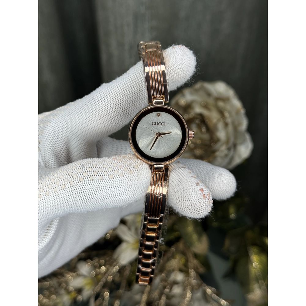 Gucc i Rose Gold White Premium Ladies Watch