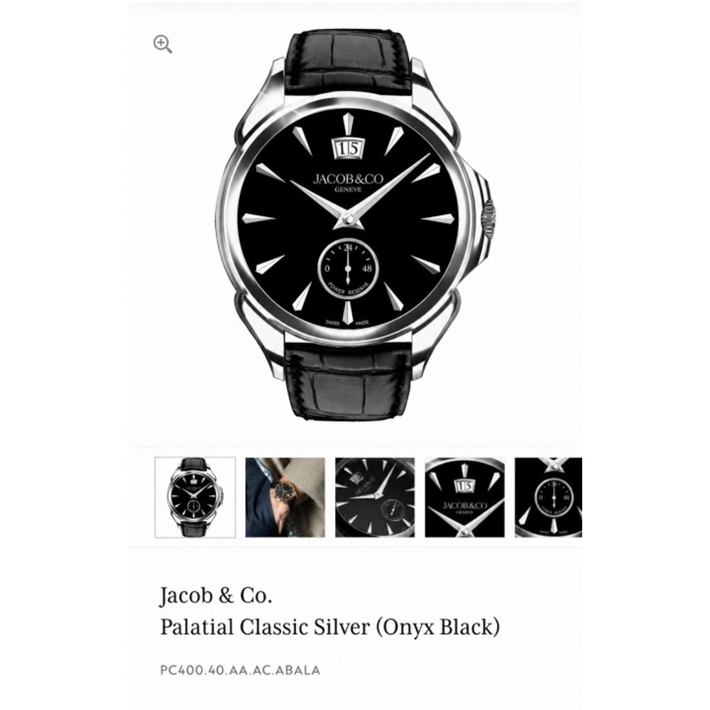 Jacob & Co Palatial Classic Black Silver Black AT444