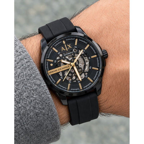 Arrwa%ni Exchange Hampton Automatic Watch AX2416 black gold