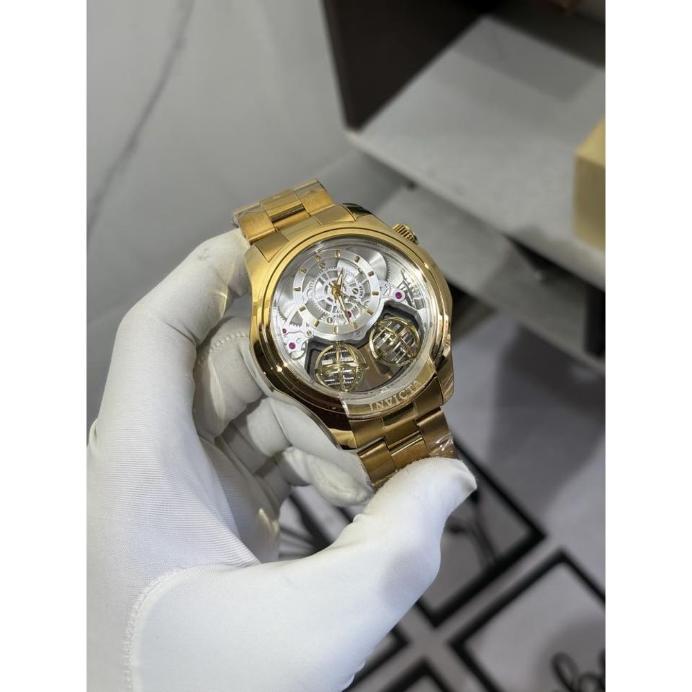 INVICTA TWIN AXIS SPECIALITY QUARTZ STORE GOLD WHITE 1107
