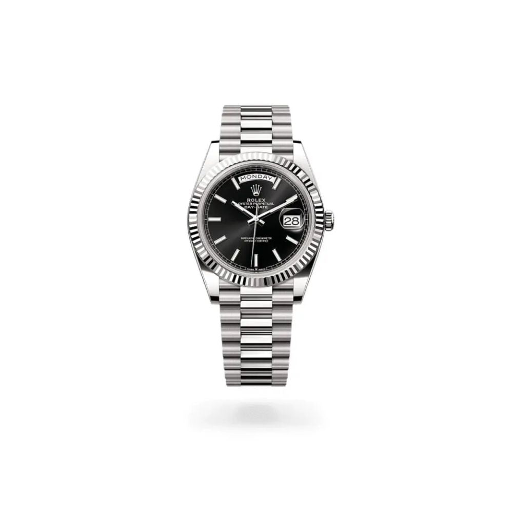 Rolee_x Oyster Perpetual Day Date 40 Battery Silver-Black