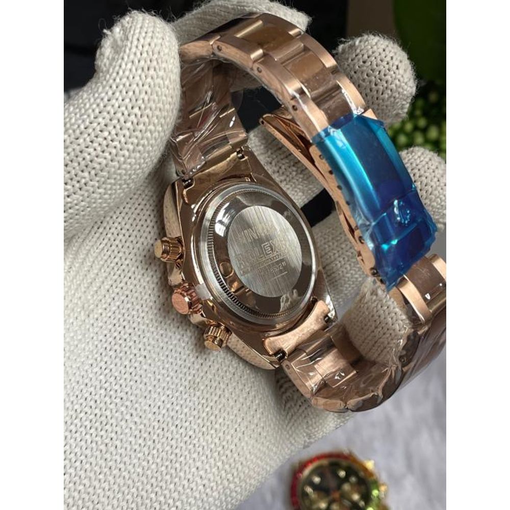 ROLLEX Rainbow Rose Gold Black Dial AT235