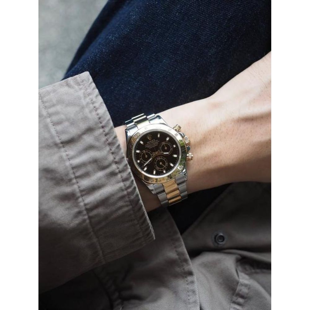 Rolee_x Oyster Perpetual Daytona Chosmograph 2Ton-Gold-Black
