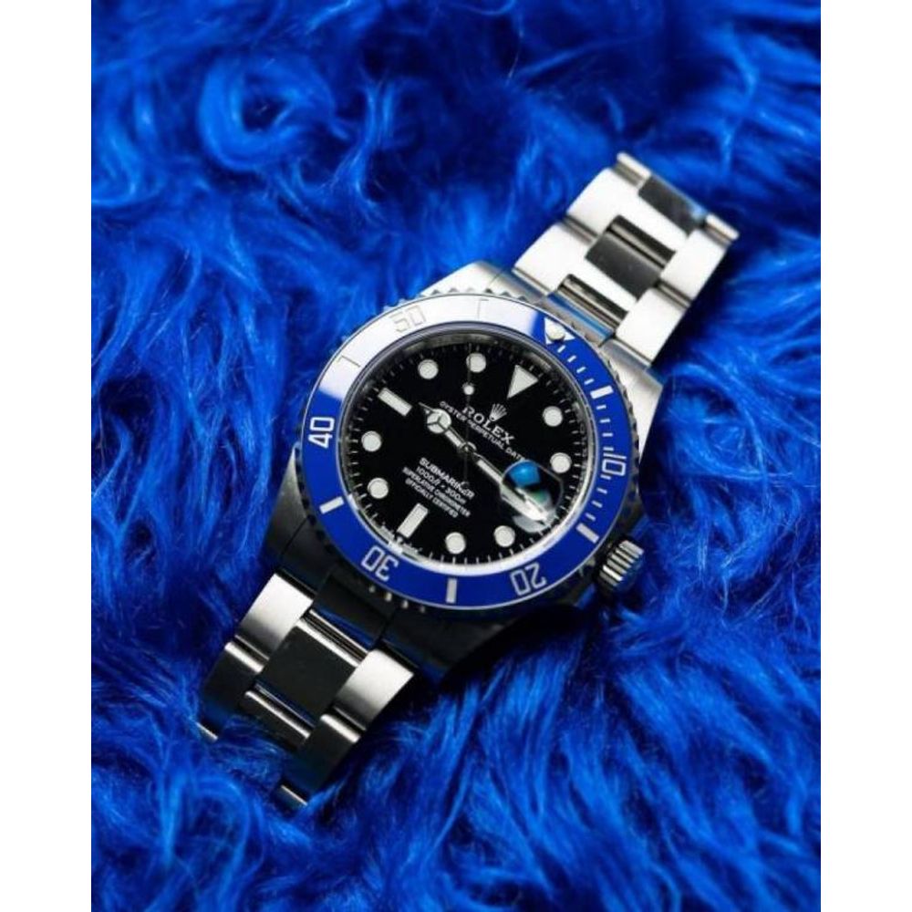 ROLLEX SUBMARINER SILVER BLUE BLACK AUTOMATIC HEAVY 473