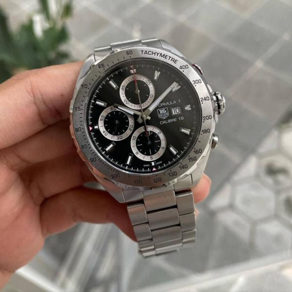 Tag Huer Formula 1 Bettry Chronograph silver Black