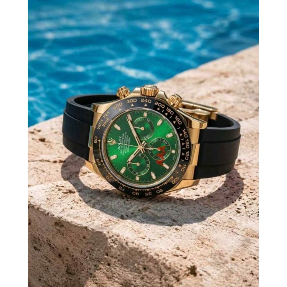 Rolee_x Oyster Perpetual Daytona Gold Green