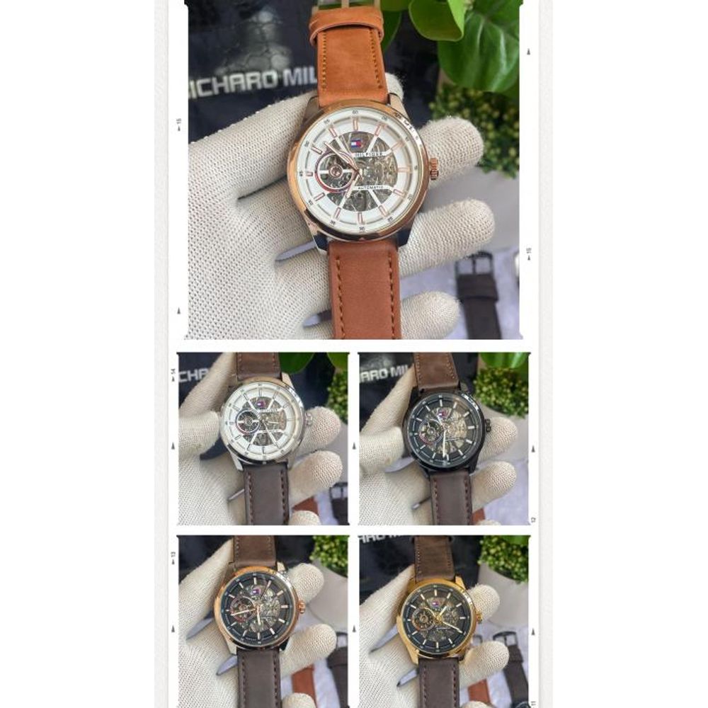 Tommyy  Hilfiger Automatic Leather Brown Black AT143