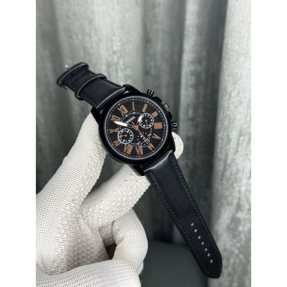 Fossil Grant All Black Chronograph Watch