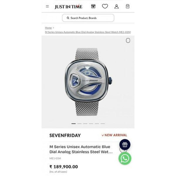 Seven Friday M series Steel watch