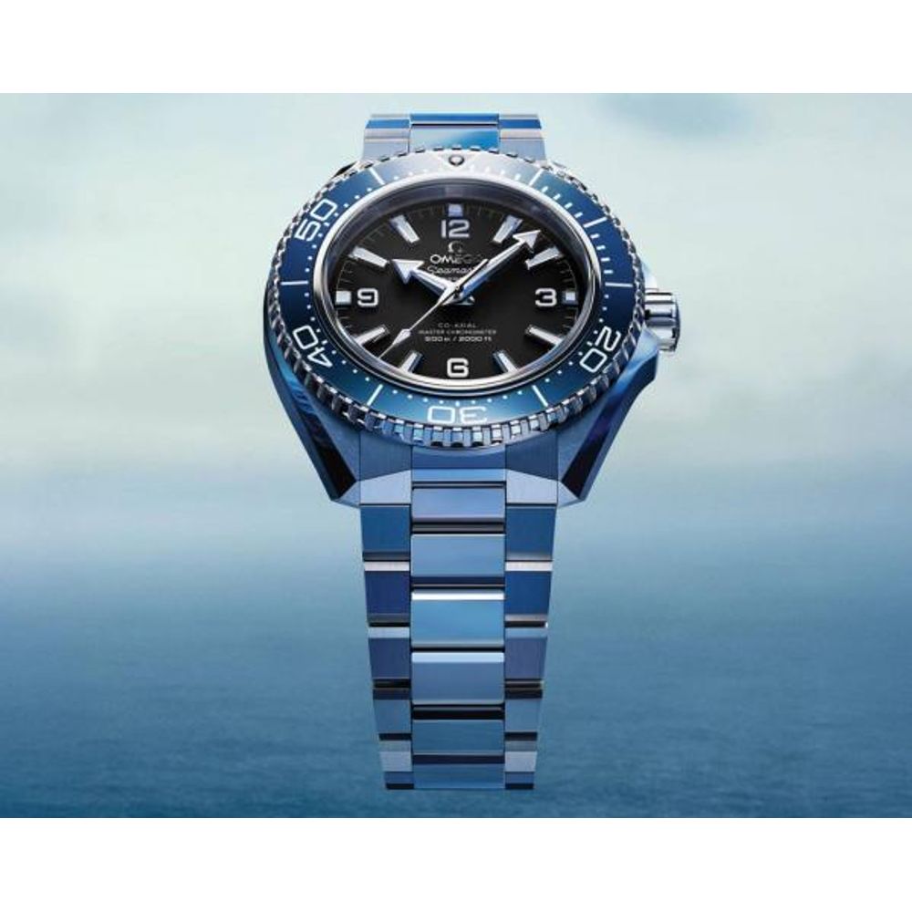 Omegg_a Seamaster Planet Ocean 600M Co-Axial Master Chronometer metal Silver blue black