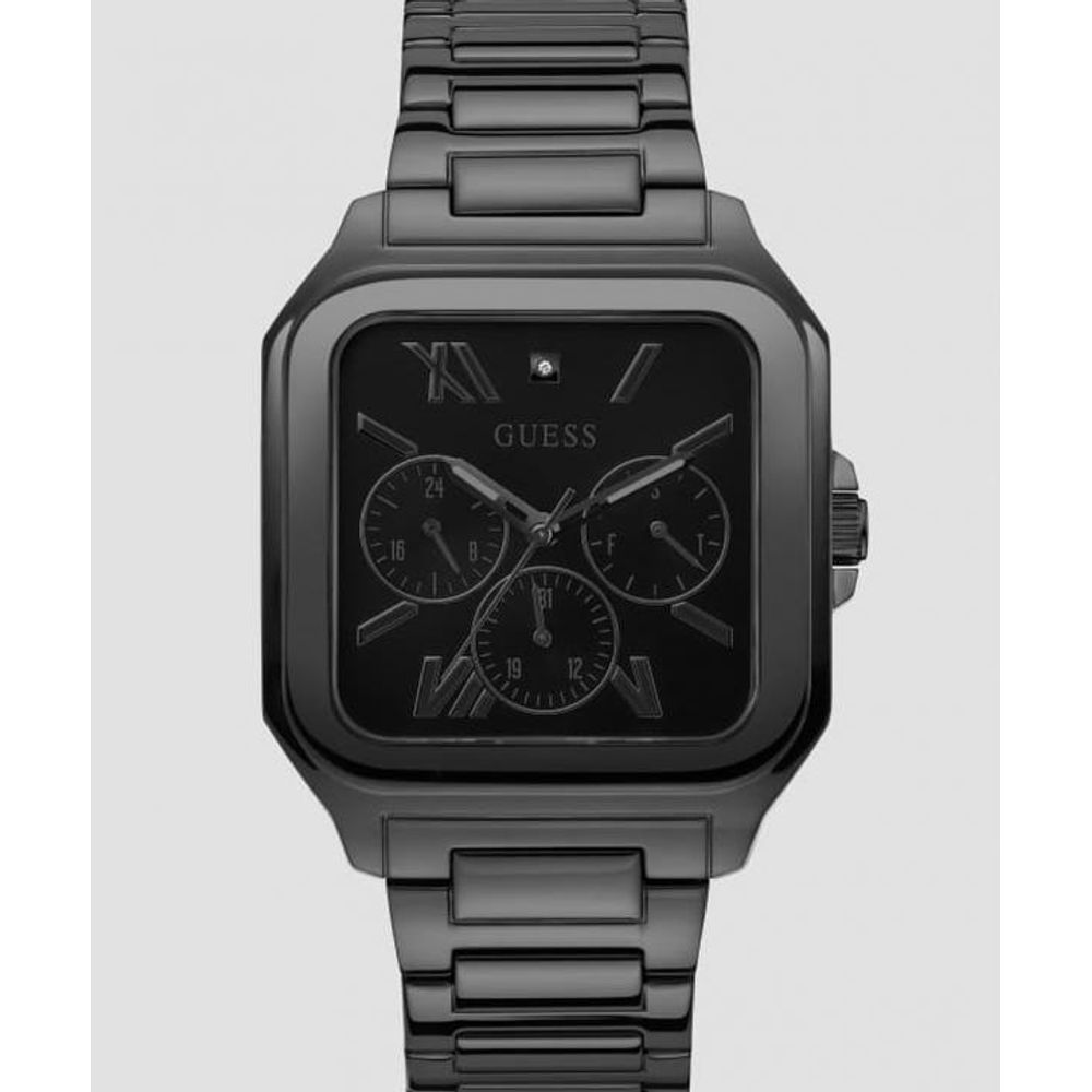 Gues_s Men Headline Square Gunmetal Analogue black