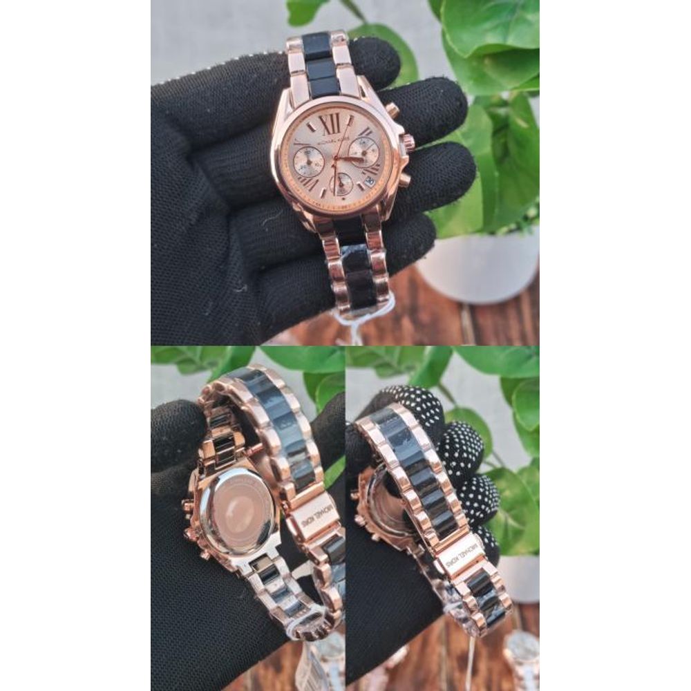 Micheal Kors Bradshaw Black-Rose Dial AT433