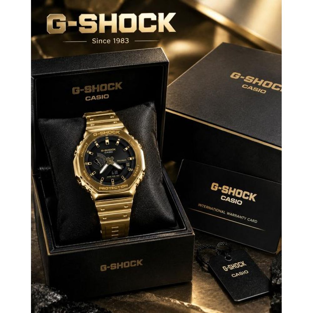 Casio g shock gm2100 gold black