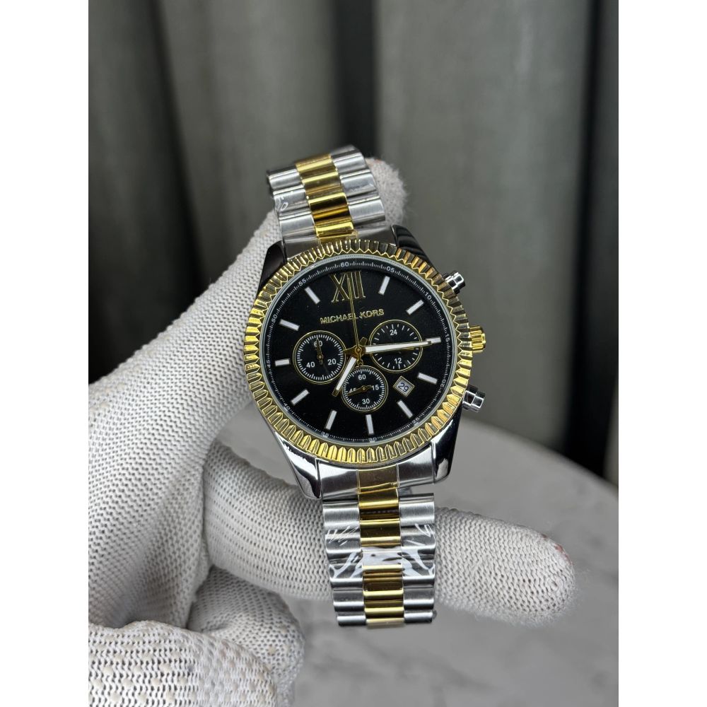 Michael Kor s Lexington Dual Tone Black Premium Chronograph Watch