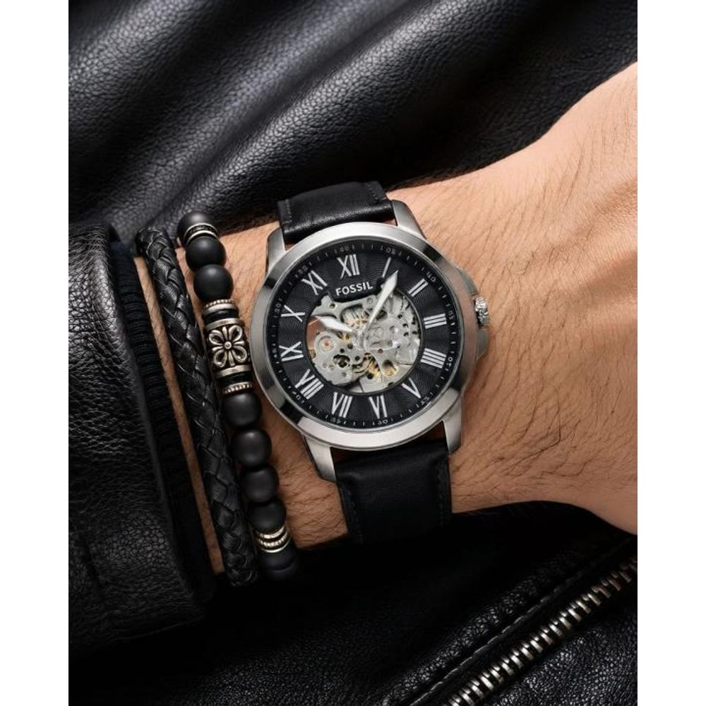 Fossii_l Grant Automatic black silver Black