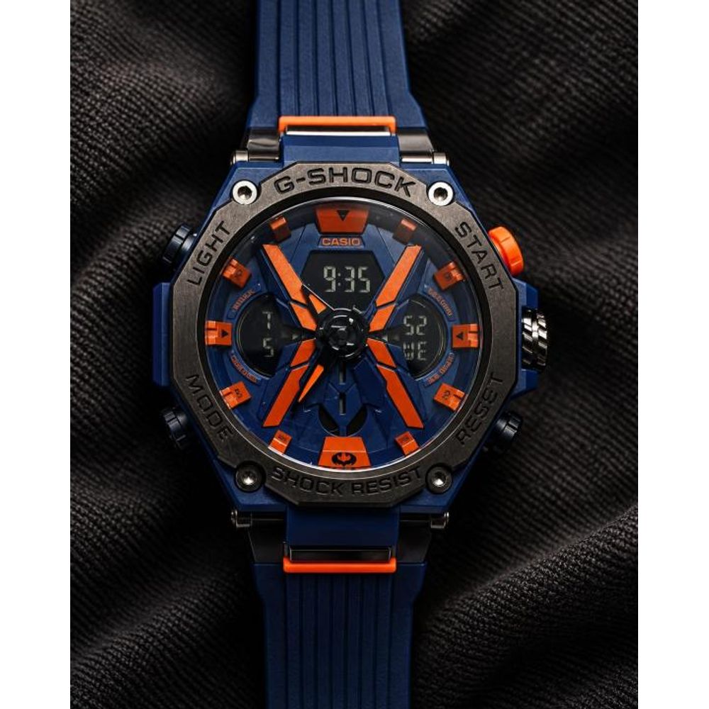 Casio G-Shock analog-digital sportswach blue orange