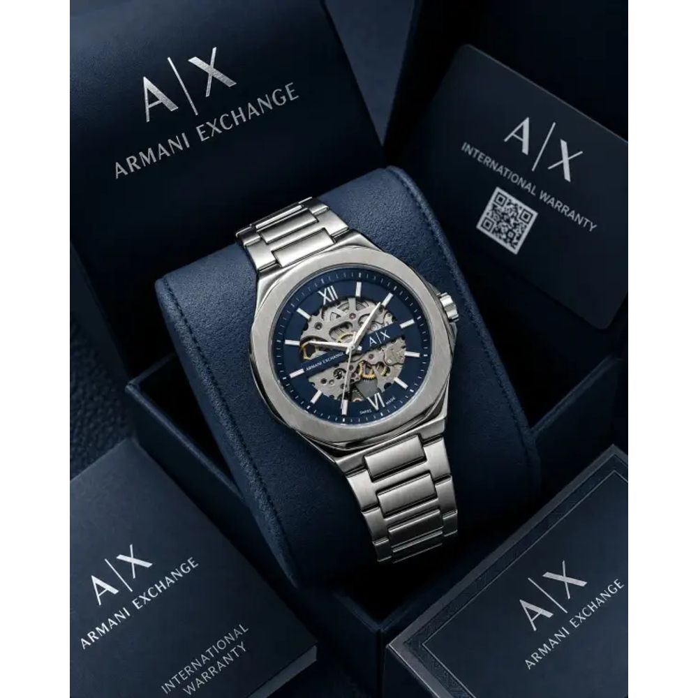 Arma_ani Exchange Skeleton Automatic Ax3216 silver blue
