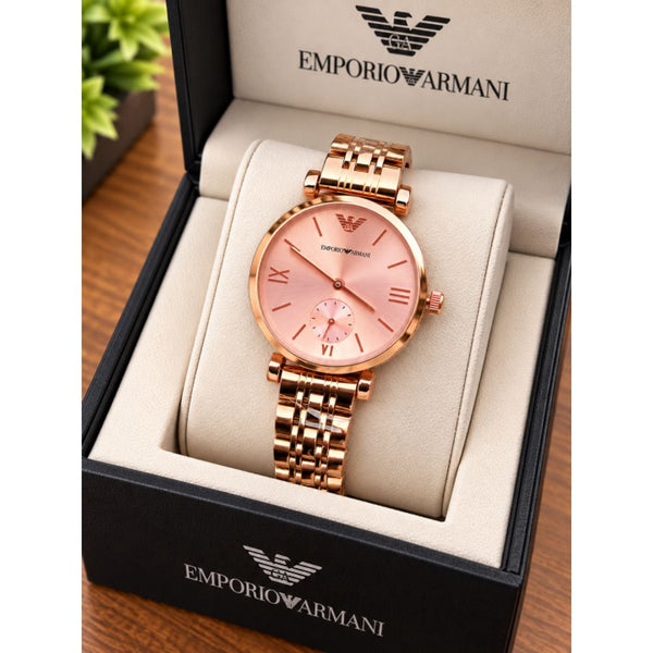 EMPHORIO ARRWA%! WOMEN COPPER PINK DIAL AT347